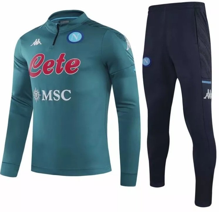 Kit treinamento oficial Kappa Napoli 2020 2021 Verde